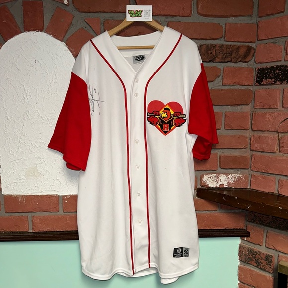 Vintage MiLB Rochester Red Wings White/Red Valentines Day Love Heart #35 Jersey